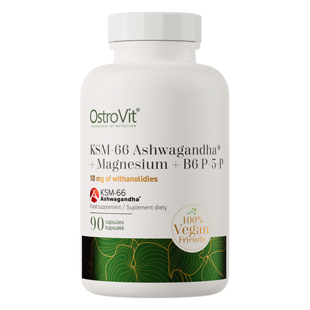 OstroVit KSM-66 Ashwagandha® + Magnesium + B6 P-5-P VEGE 90 Kapseln