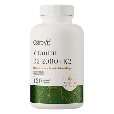 OstroVit Vitamin D3 2000 IU + K2 VEGE 120 Kapseln