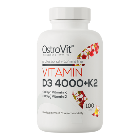 OstroVit Vitamin D3 4000 IU + K2 100 Tabletten