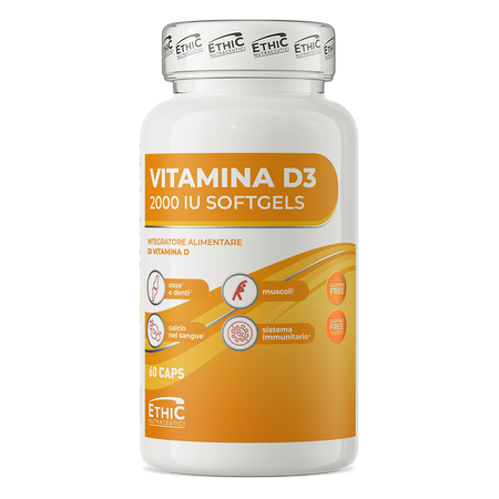 Ethic Nutraceutici Vitamina D3 2000 IU 60 Kapseln