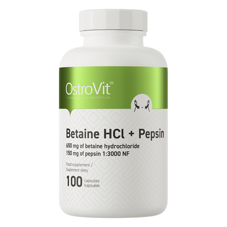 OstroVit Betain HCl + Pepsin 100 Kapseln