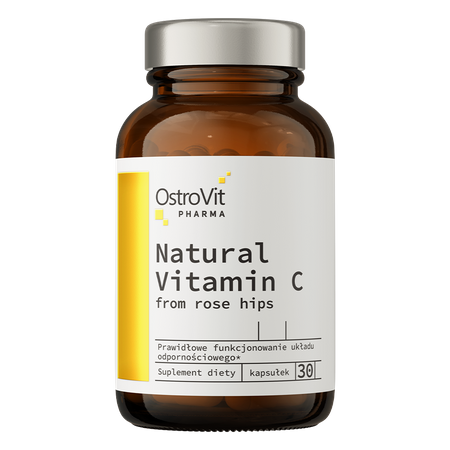 OstroVit Pharma Natürliches Wildrose-Vitamin C 30 Kapseln