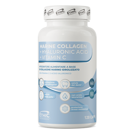 Ethic Nutraceutici™ Marine Collagene + Hyaluronic Acid + Vitamina C 120 Kapseln