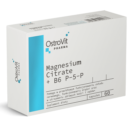 OstroVit Pharma Magnesiumcitrat + B6 P-5-P 60 Kapseln