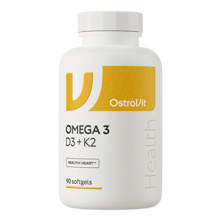 OstroVit Omega 3 D3+K2 90 Kapseln
