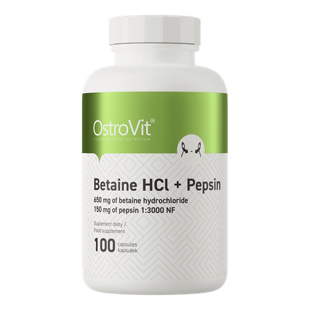 OstroVit Betain HCl + Pepsin 100 Kapseln