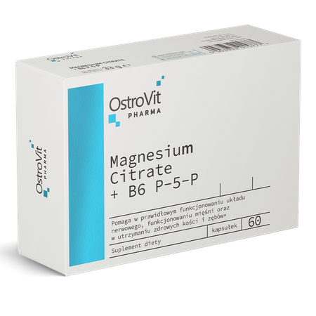 OstroVit Pharma Magnesiumcitrat + B6 P-5-P 60 Kapseln