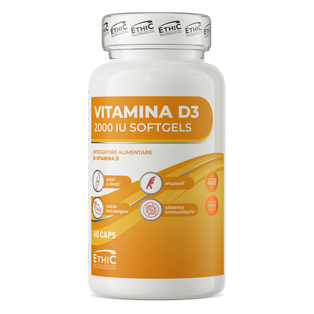 Ethic Nutraceutici Vitamina D3 2000 IU 60 Kapseln