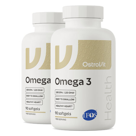 OstroVit Omega 3 Leicht zu schlucken 2 x 90 Kapseln