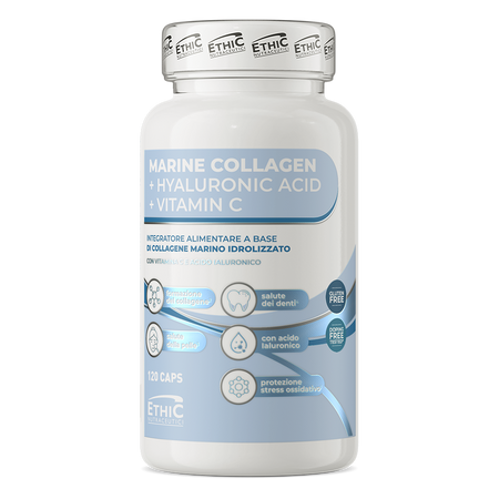 Ethic Nutraceutici Marine Collagene + Hyaluronic Acid + Vitamina C 120 Kapseln