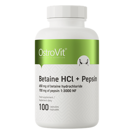 OstroVit Betain HCl + Pepsin 100 Kapseln