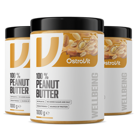 OstroVit 100% Erdnussbutter 3 x 1000 g